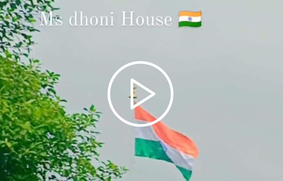 [WATCH] MS Dhoni Raises the Tricolour High at Ranchi Farmhouse On 77th Independence Day
